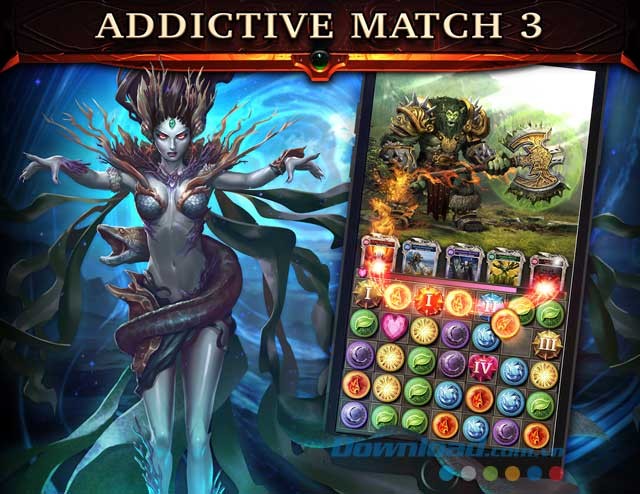 Sân chơi RPG kết hợp giải đố match-3 gây nghiện