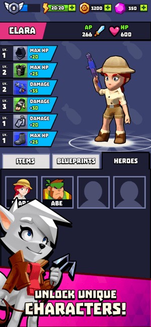 Mở khóa các nhân vật độc đáo