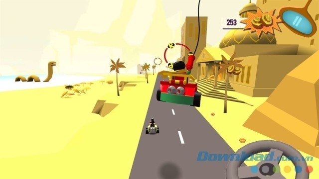 Lái xe trong các đường đua ngộ nghĩnh của game đua xe miễn phí LEGO DC Super Heroes Mighty Micros