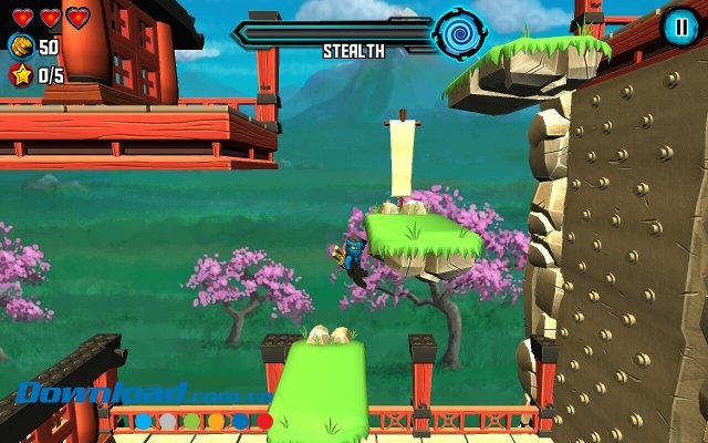 Giao diện màn chơi game LEGO Ninjago: Skybound