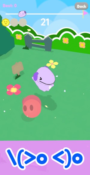 Điều khiển khủng long nhảy nhót vượt chướng ngại vật trong game Lemme HUP