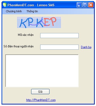 Lemon SMS 1.3.0 - Gửi tin nhắn miễn phí