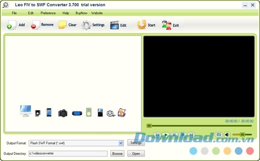 Giao diện phần mềm Leo FLV to 3GP Converter