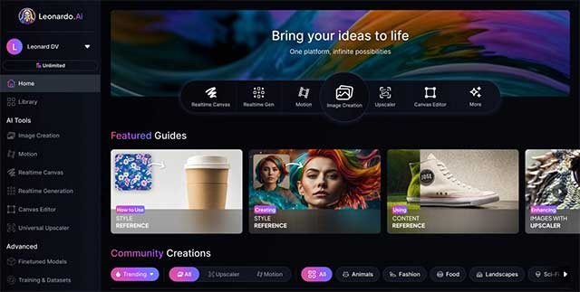 Leonardo.AI là nền tảng tạo ảnh nghệ thuật hỗ trợ AI