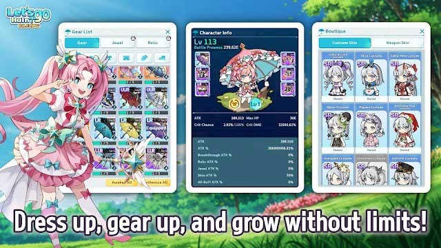 Mặc trang phục, trang bị và phát triển không giới hạn