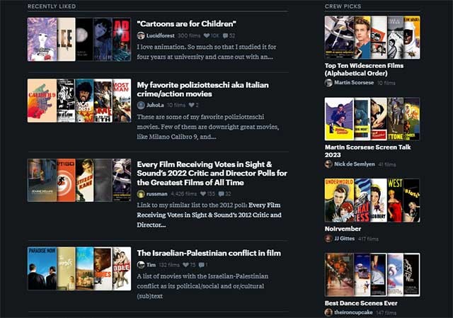 Biên soạn và chia sẻ danh sách phim về bất kỳ chủ đề nào