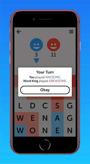 Game sẽ thông báo mỗi khi tới lượt bạn