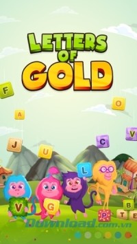 Giao diện chính của Letters of Gold cho Android