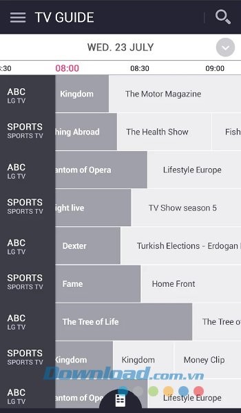Dễ dàng xem lịch phát với LG TV Plus