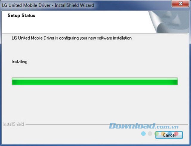 Quá trình cài đặt LG United Mobile Driver
