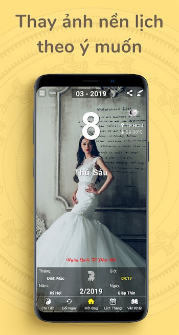 Thay ảnh nền theo ý muốn