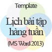 Lịch Bài Tập Hàng Tuần: Mẫu Lịch Tập Thể Dục