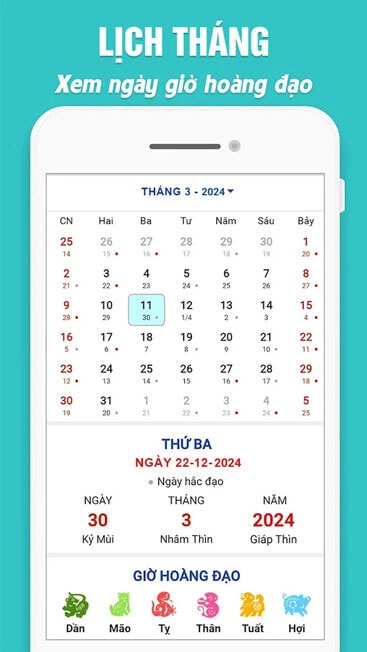 Xem ngày, giờ hoàng đạo
