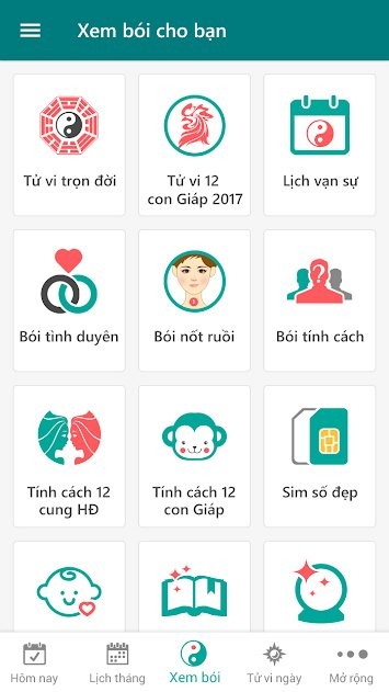 Xem bói trên Lịch Việt 2018