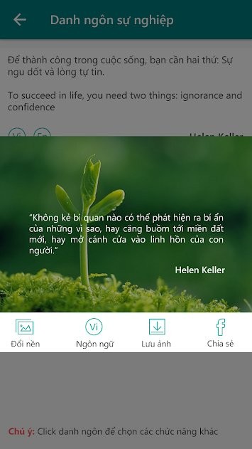 Danh ngôn về cuộc sống trên Lịch Việt 2018