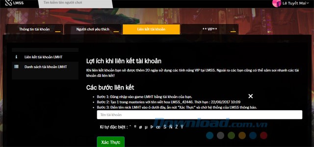 Liên kết tài khoản