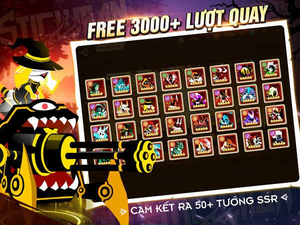 Free 3000+ lượt quay - Cam kết ra 50+ tướng SSR