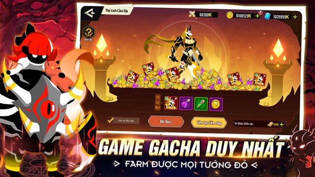 Game Gacha duy nhất farm được mọi Tướng Đỏ