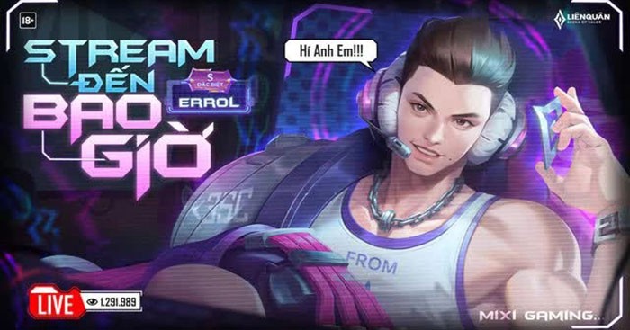 Code Liên Quân Mobile: Nhận skin Độ Mixi Errol miễn phí