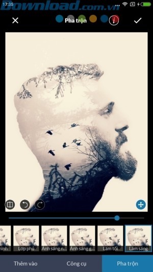 Pha trộn giữa hai ảnh