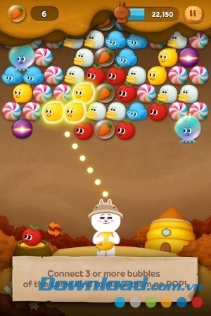 Bắn từ 3 bong bóng giống nhau