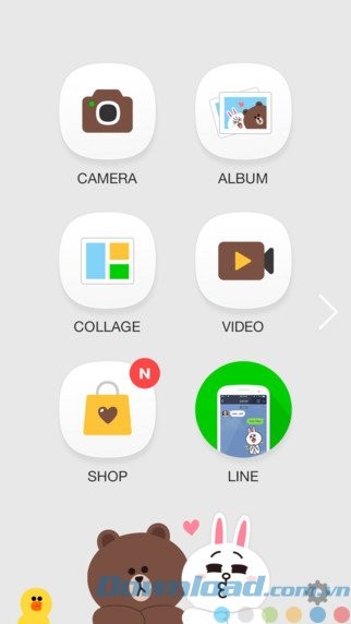 Thực đơn LINE Camera