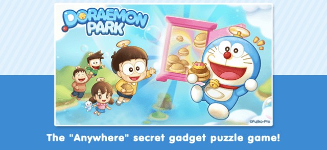 Giải đố match-3 trong LINE: Doraemon Park bằng cách ghép các bảo bối của Doraemon