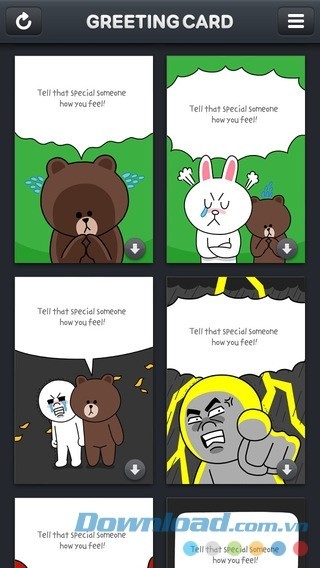 Kho bưu thiếp khổng lồ với hình ảnh nhân vật LINE