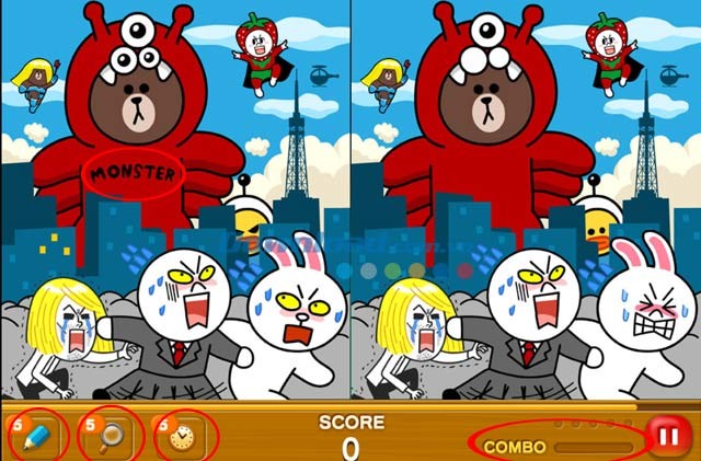 LINE Hidden Catch cung cấp nhiều combo hữu ích