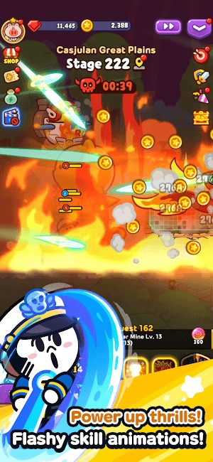 Tăng cấp và hoạt ảnh kỹ năng choáng ngợp