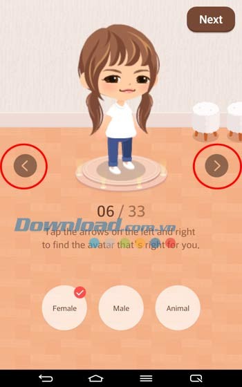 Lựa chọn nhân vật trong LINE PLAY - Your Avatar World