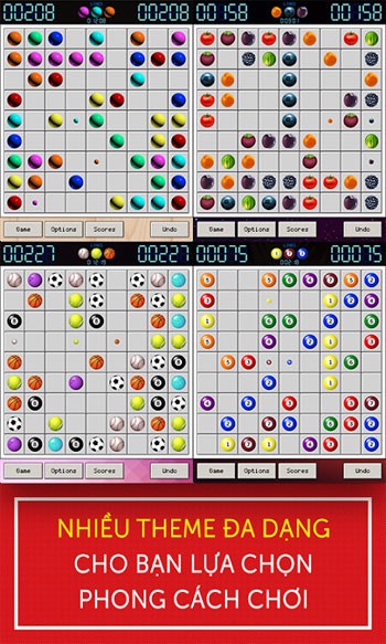 Nhiều theme đa dạng