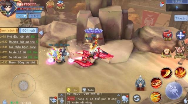 Giao diện chơi game Linh Kiếm Cửu Thiên