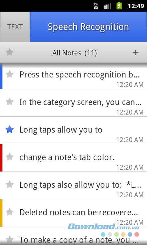 ListNote Speech for Android