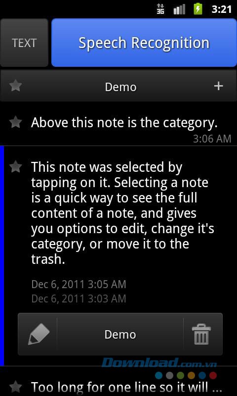 ListNote Speech for Android