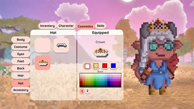 Thiết kế nhân vật với nhiều trang phục, kiểu tóc và phụ kiện dễ thương