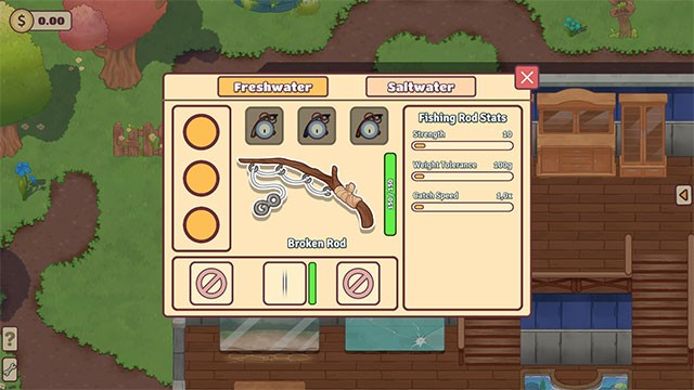 Nâng cấp thiết bị câu để tăng khả năng bắt được cá hiếm trong Little Fishing Idle