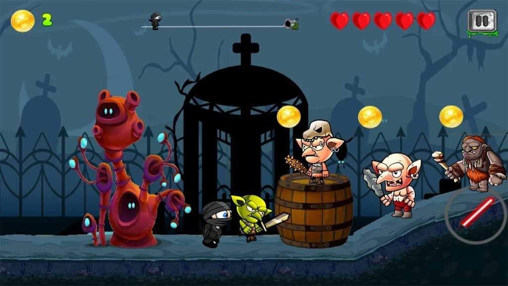 Little Ninja Run: An Adventure Survival cho Android có nhiều cấp độ chơi