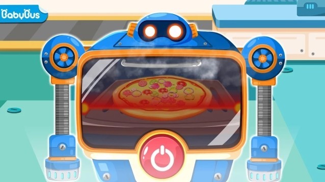 Bé tập nấu ăn trong căn bếp robot độc đáo của game Little Panda Chef’s Robot Kitchen