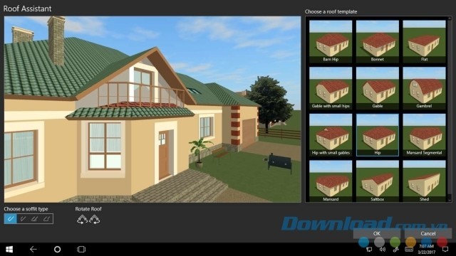Lựa chọn mái nhà đúng với sở thích bằng ứng dụng thiết kế nhà ở Live Home 3D cho máy tính & Windows Phone