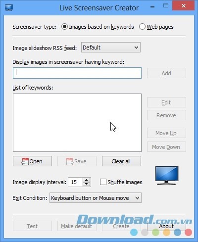 Sáng tạo với màn hình bảo vệ máy tính linh hoạt bằng Live Screensaver Creator