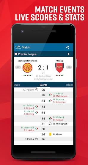 Xem kết quả, số liệu thống kê trong trận đấu