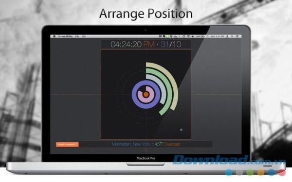 Live Wallpaper cho Mac cho phép sắp xếp vị trí widget linh hoạt trên desktop