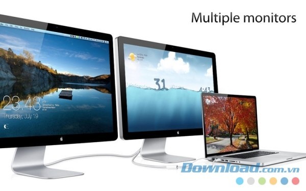 Live Wallpaper cho Mac hỗ trợ đa màn hình