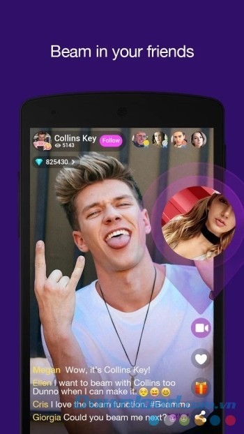 Trò chuyện và theo dõi bạn bè