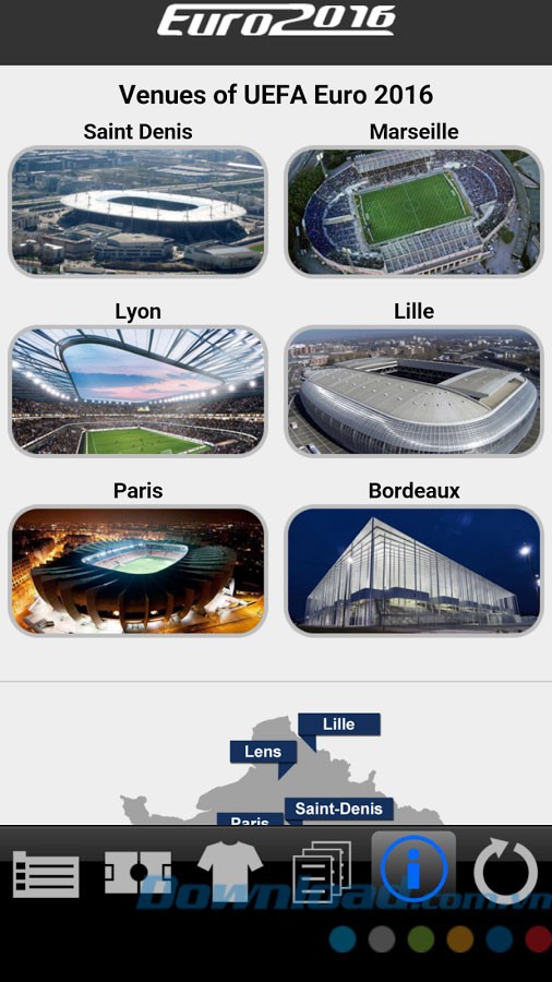 Các sân vận động trong Euro 2016