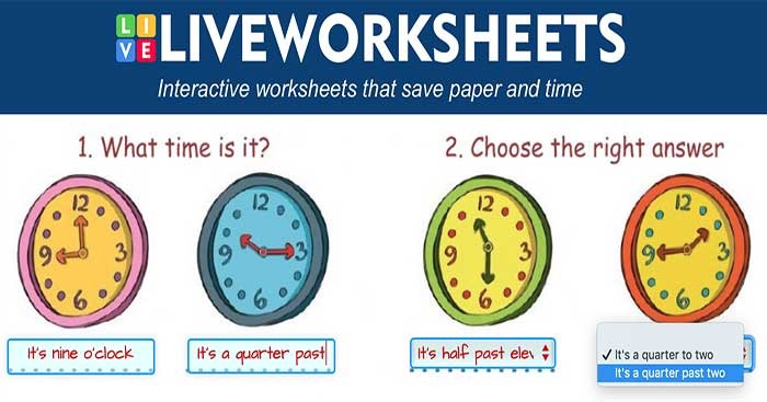 Liveworksheets là công cụ tạo phiếu bài tập tương tác cho học sinh
