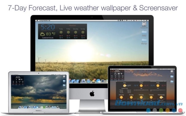 Living Weather HD cho Mac - ứng dụng tạo hình nền tuyệt đẹp cho Apple