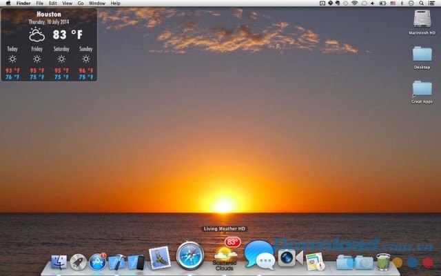 Theo dõi tình hình thời tiết ngay trên màn hình Apple