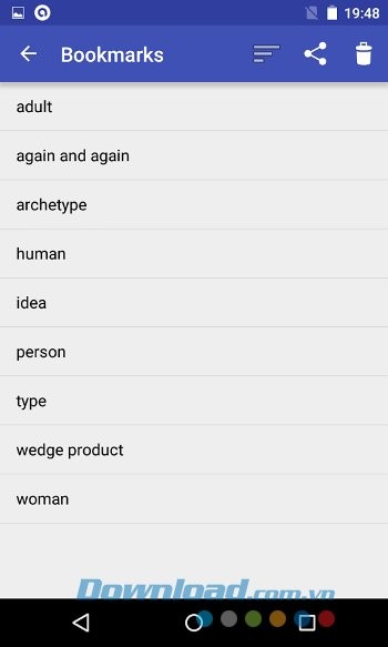 Đánh dấu các từ đã học trên Livio English Dictionary